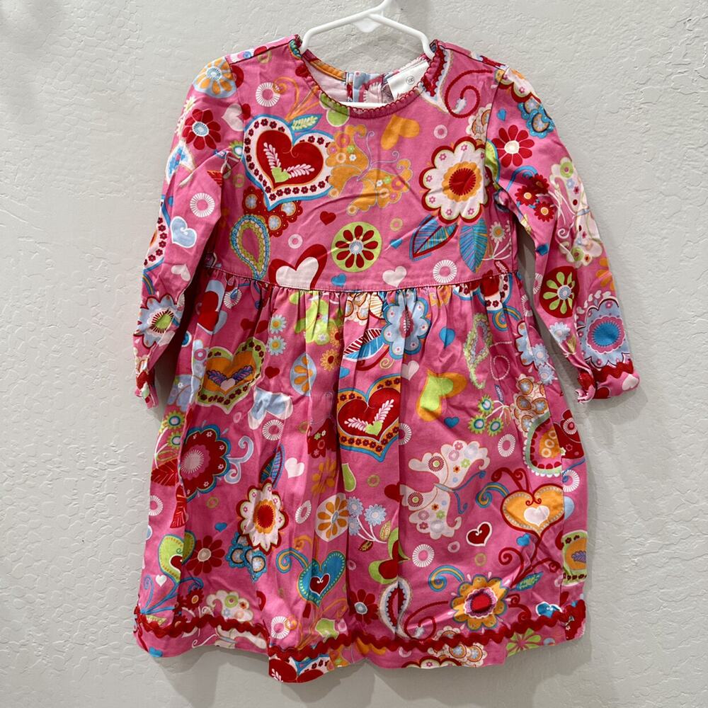 Hanna Andersson Pink Floral Long Sleeve Dress